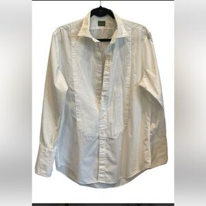 Classic White Men's Tuxedo Shirt